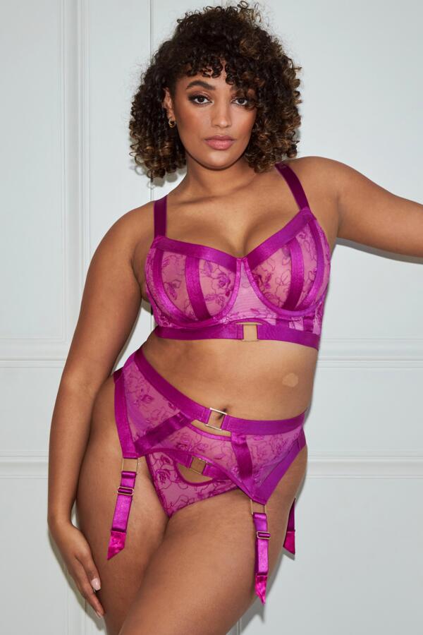 India Embroidery Underwired Bustier B-H