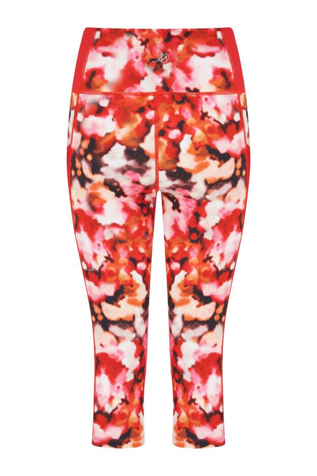 Energy Printed Mesh Pocket Capri Legging 