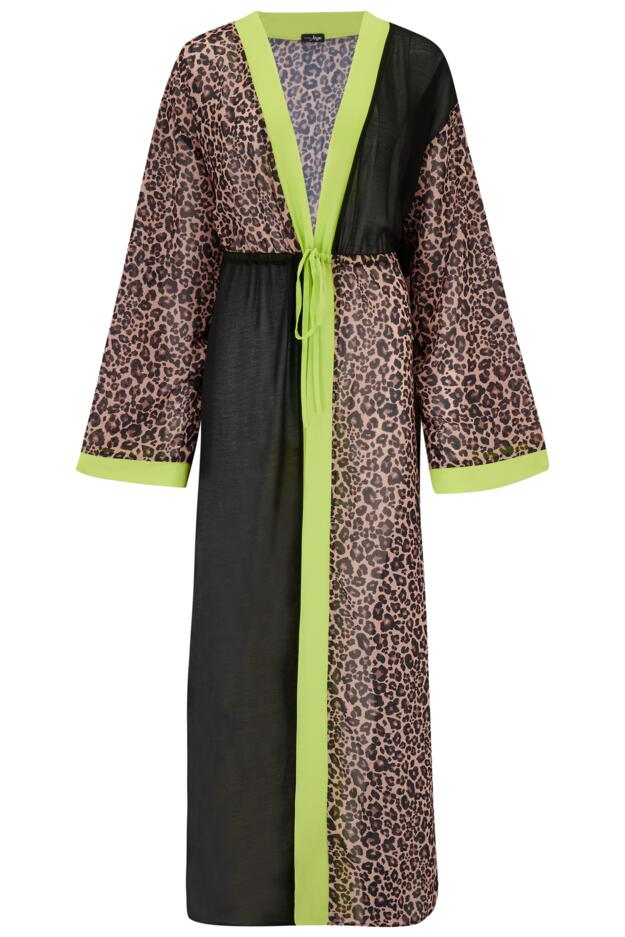 Flare Sleeve Chiffon Maxi Beach Kimono