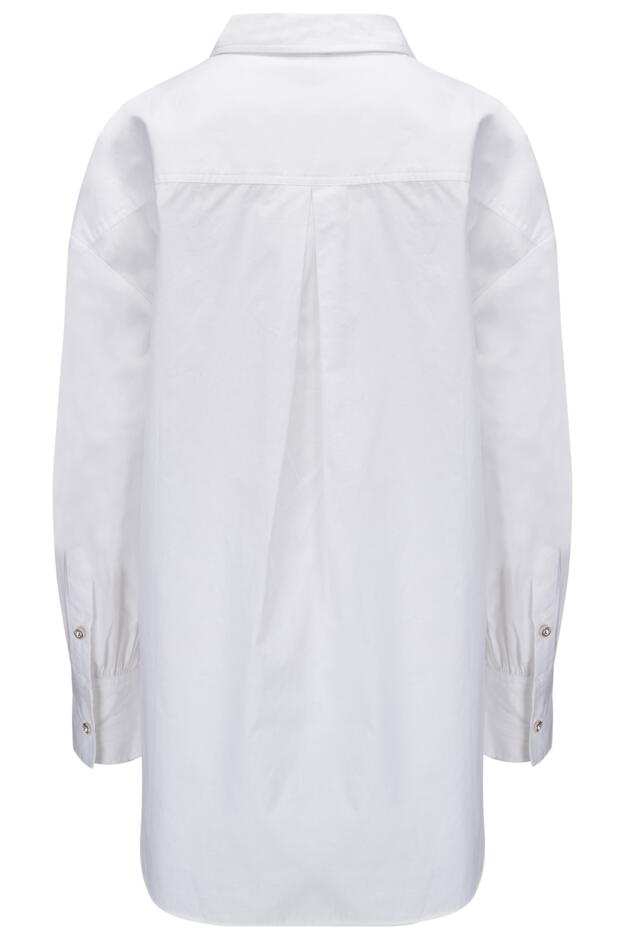 Cotton Poplin Fuller Bust Oversized Long Sleeve Shirt