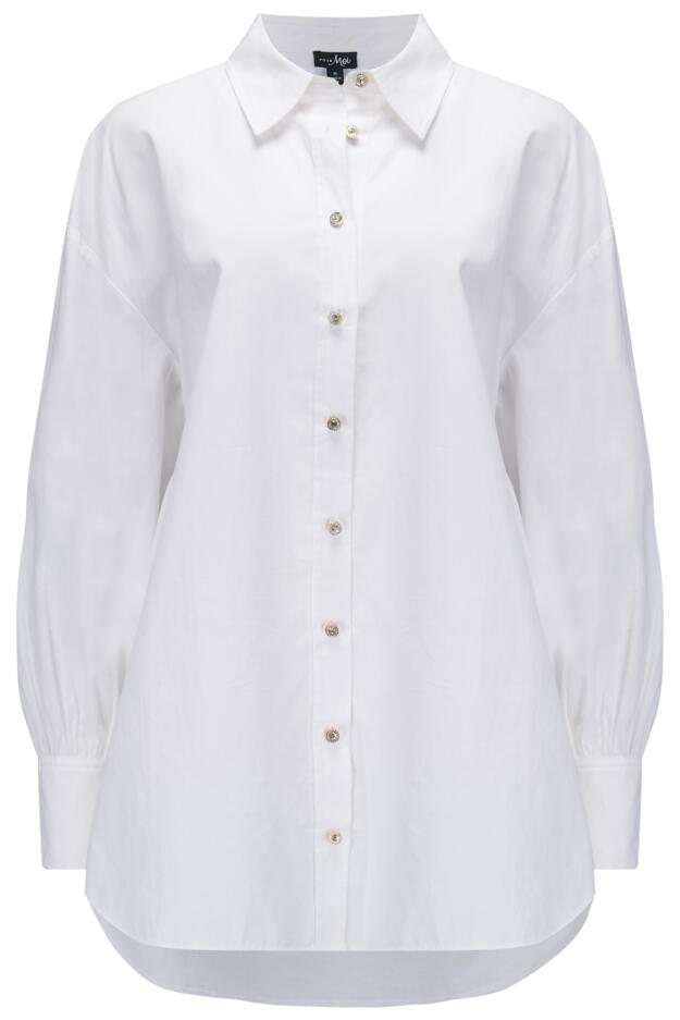 Cotton Poplin Fuller Bust Oversized Long Sleeve Shirt