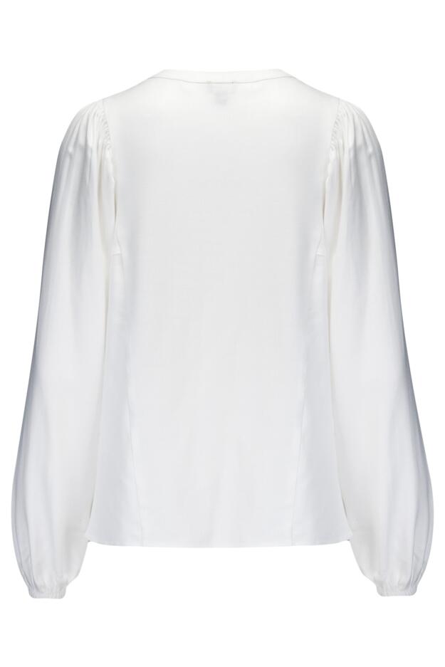 Stacie Fuller Bust Embroidered Woven Long Sleeve Blouse