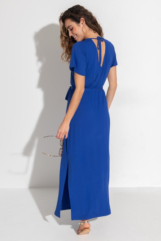 Tie Back Jersey Maxi Dress