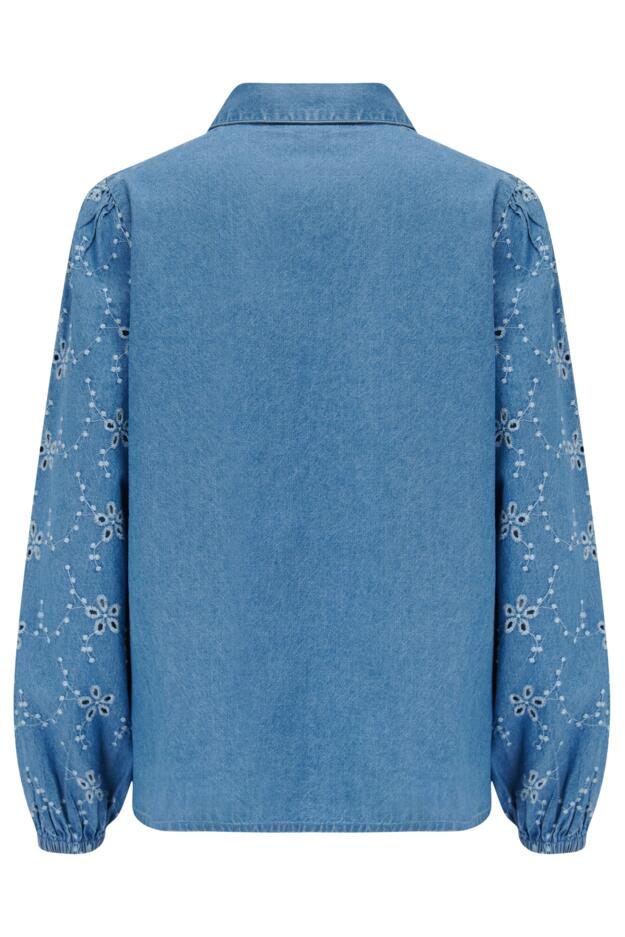 Bonnie Chambray Broderie Long Sleeve Shirt