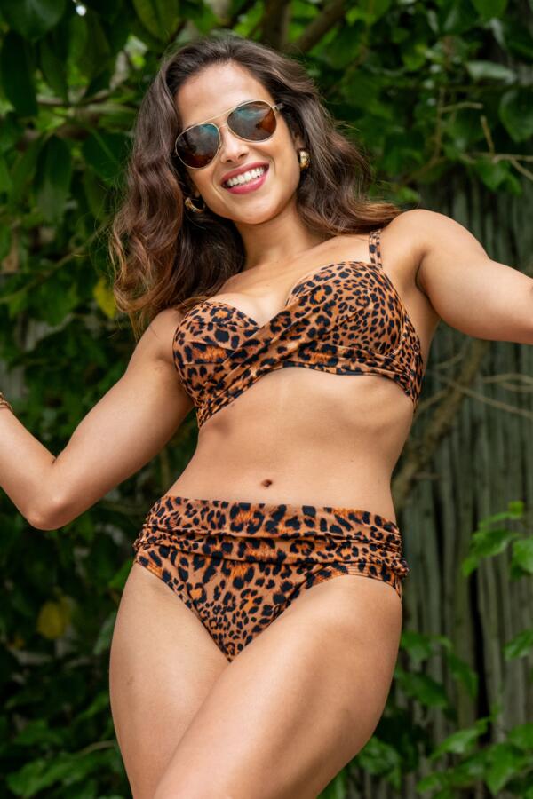 Free Spirit Fold Over Brief - Leopard